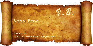 Vass Bene névjegykártya